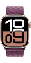 Apple Watch Series 10 GPS + Cellular 46mm Aluminium Rose Gold S/M Sport Loop (Textile) Plum - Premium