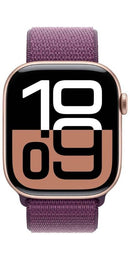 Apple Watch Series 10 GPS 46mm Aluminium Rose Gold Sport Loop (Textile) Plum - Premium