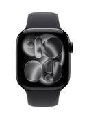 Apple Watch Series 11 GPS + Cellular 46mm Aluminium Jet Black M/L Sport Band (Rubber) Black - Premium