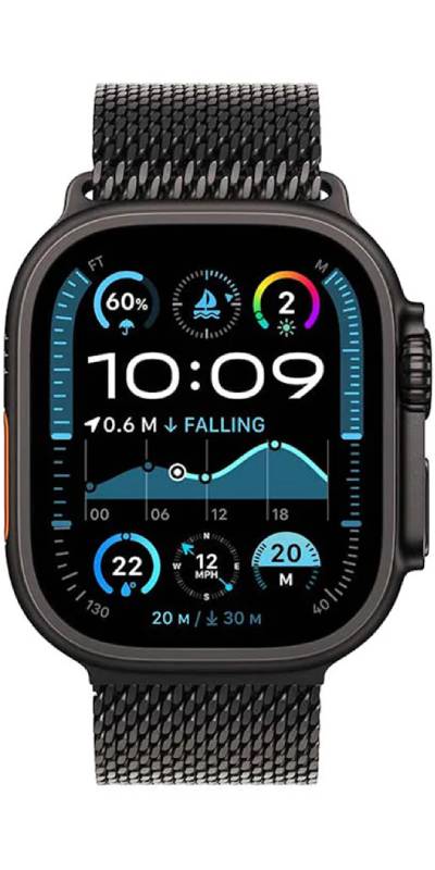 Apple Watch Ultra 2 GPS + Cellular 49mm Titanium Black Titanium Milanese Loop Black - New (sealed)