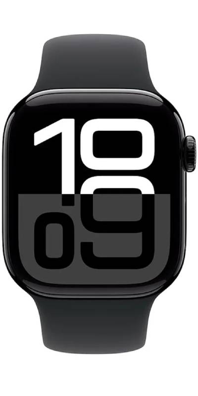 Apple Watch Series 10 GPS 46mm Aluminium Black Sport Band (Rubber) M/L Jet Black - New (sealed)