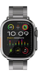 Apple Watch Ultra GPS + Cellular 49mm Titanium Natural M/L Stainless Steel Link Bracelet Silver - Premium