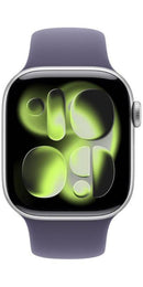 Apple Watch Series 11 GPS + Cellular 46mm Aluminium Silver M/L Sport Band (Rubber) Purple Fog - New (sealed)