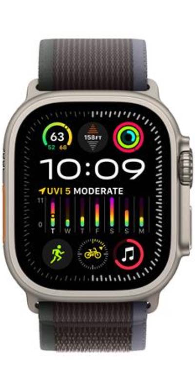 Apple Watch Ultra 2 GPS + Cellular 49mm Natural Titanium Blue/Black Trail Loop M/L - Good