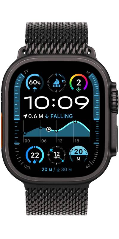 Apple Watch Ultra 2 GPS + Cellular 49mm Titanium Black Titanium Milanese Loop Black - New (sealed)