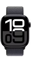 Apple Watch Series 10 GPS 42mm Aluminium Jet Black Sport Loop (Textile) Ink - New (sealed)