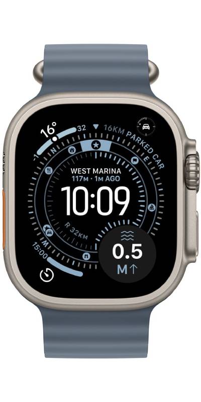 Apple Watch Ultra 3 GPS + Cellular 49mm Titanium Natural Ocean Band Anchor Blue - New (opened)