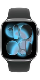 Apple Watch Series 11 GPS + Cellular 46mm Aluminium Space Gray M/L Sport Band (Rubber) Black - Premium
