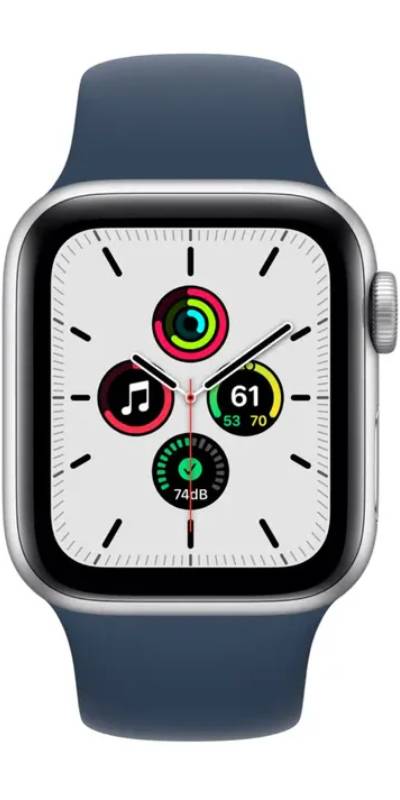 Apple Watch SE 2 (2022) GPS 40mm Aluminium Silver Sport Band (Rubber) Abyss Blue - Good
