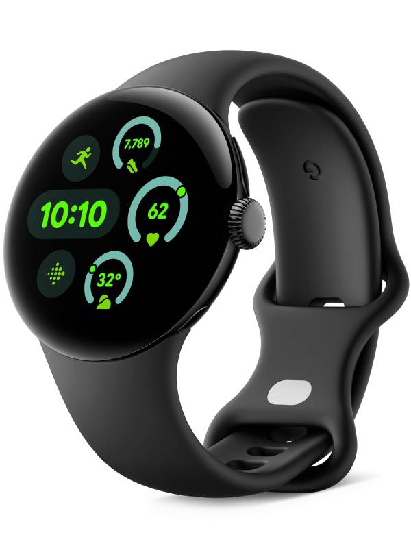 Google Pixel Watch 3 GPS + LTE 45mm Aluminium Matte Black Active Band Obsidian - New (sealed)