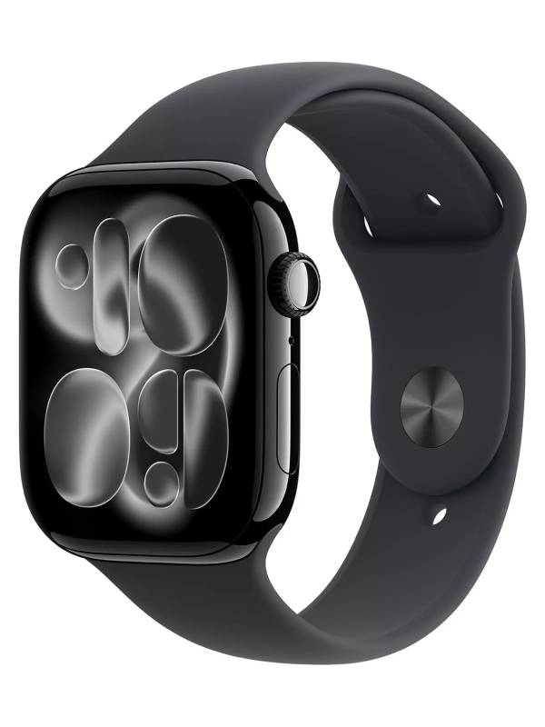 Apple Watch Series 11 GPS + Cellular 46mm Aluminium Jet Black M/L Sport Band (Rubber) Black - New (sealed)