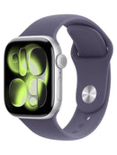 Apple Watch Series 11 GPS + Cellular 46mm Aluminium Silver M/L Sport Band (Rubber) Purple Fog - New (sealed)
