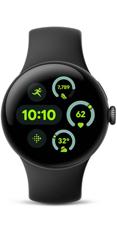 Google Pixel Watch 3 GPS + LTE 45mm Aluminium Obsidian Active Band S/L Matte Black - Premium