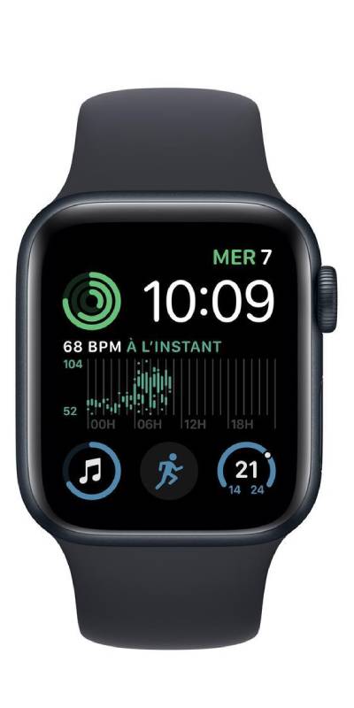 Apple Watch SE 2 GPS + Cellular 44mm Aluminium Midnight S/M Sport Band (Rubber) Midnight - Premium